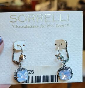 Sorrelli Antique Silver Tone Austrian Crystal Dangle Drop Earrings